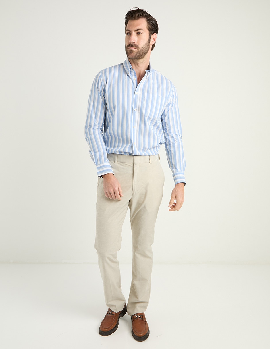 Camisa casual de algodón manga larga para hombre 2