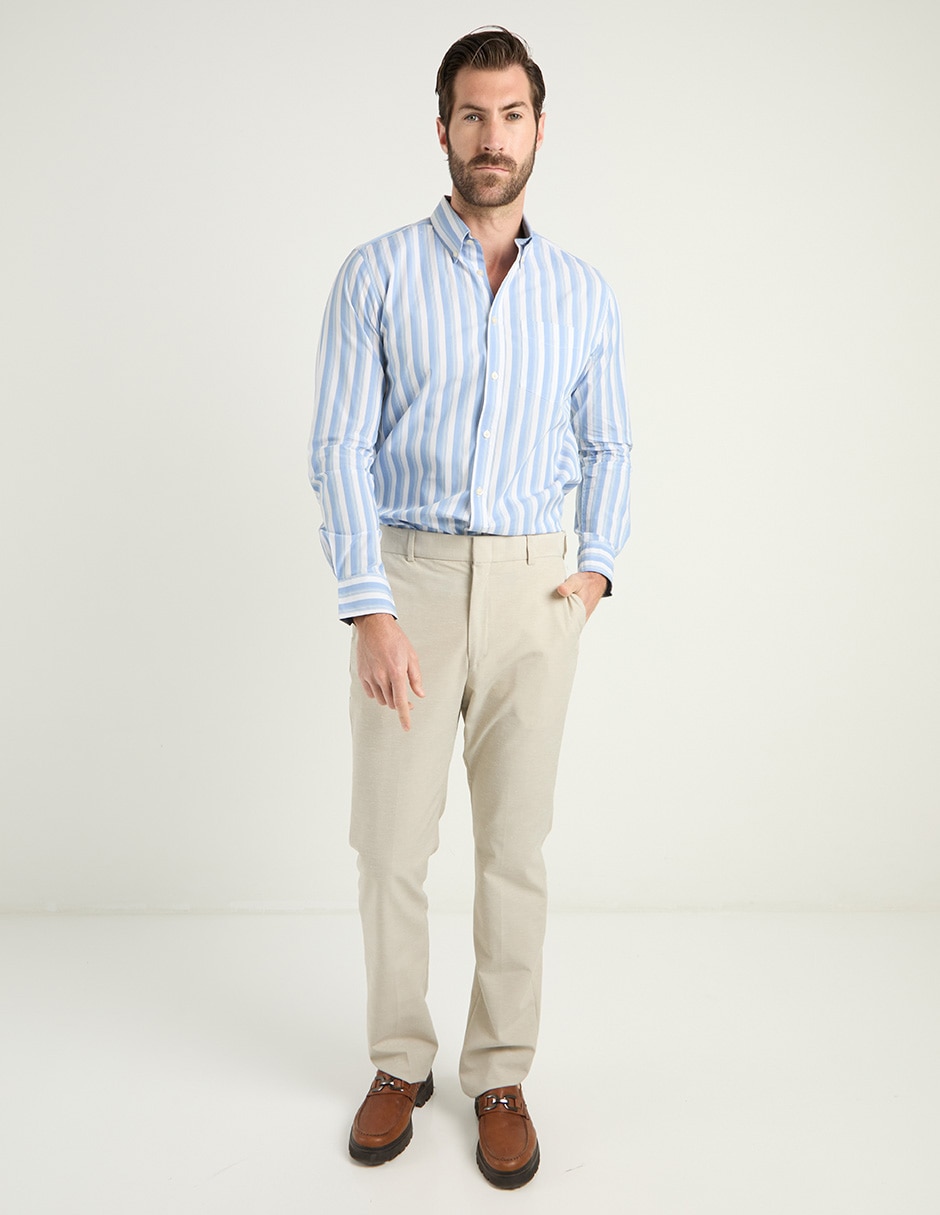 Camisa casual de algodón manga larga para hombre 3