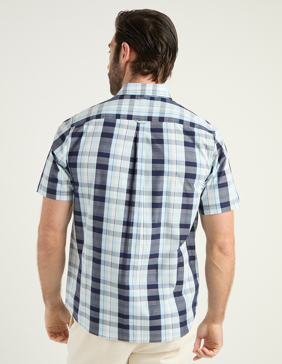 Camisa Casual de algodón manga corta para hombre 6