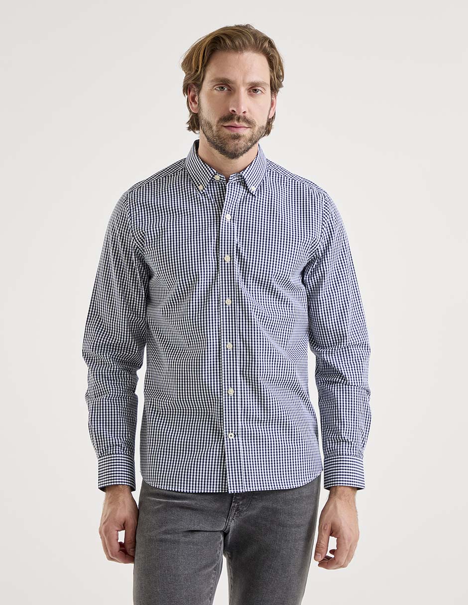 Camisa casual manga larga para hombre