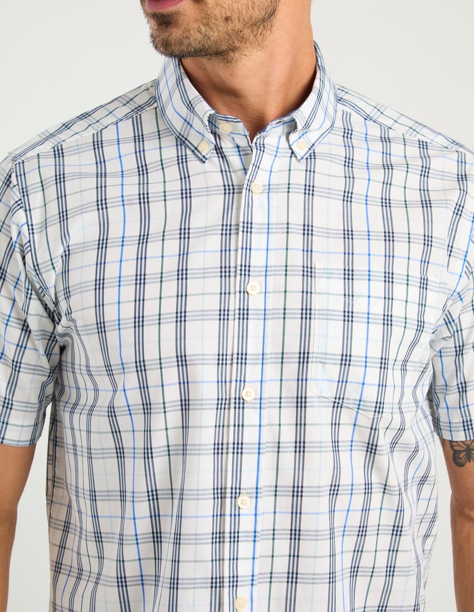 Camisa casual de algodón manga corta para hombre 5