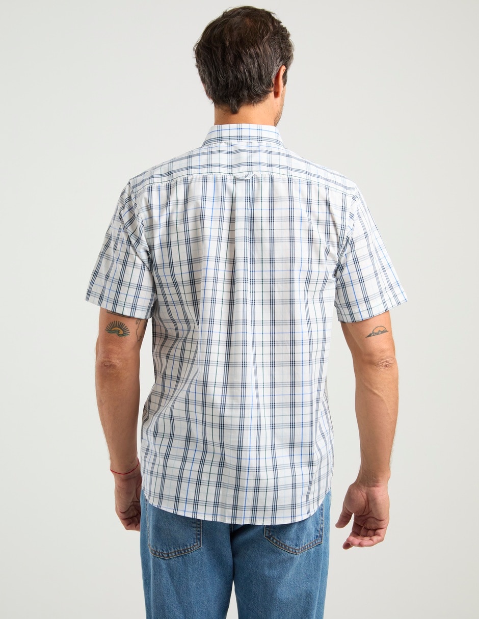Camisa casual de algodón manga corta para hombre 6
