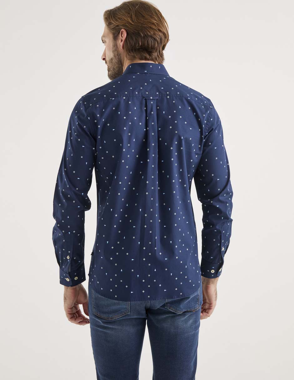 Camisa casual manga larga para hombre 2