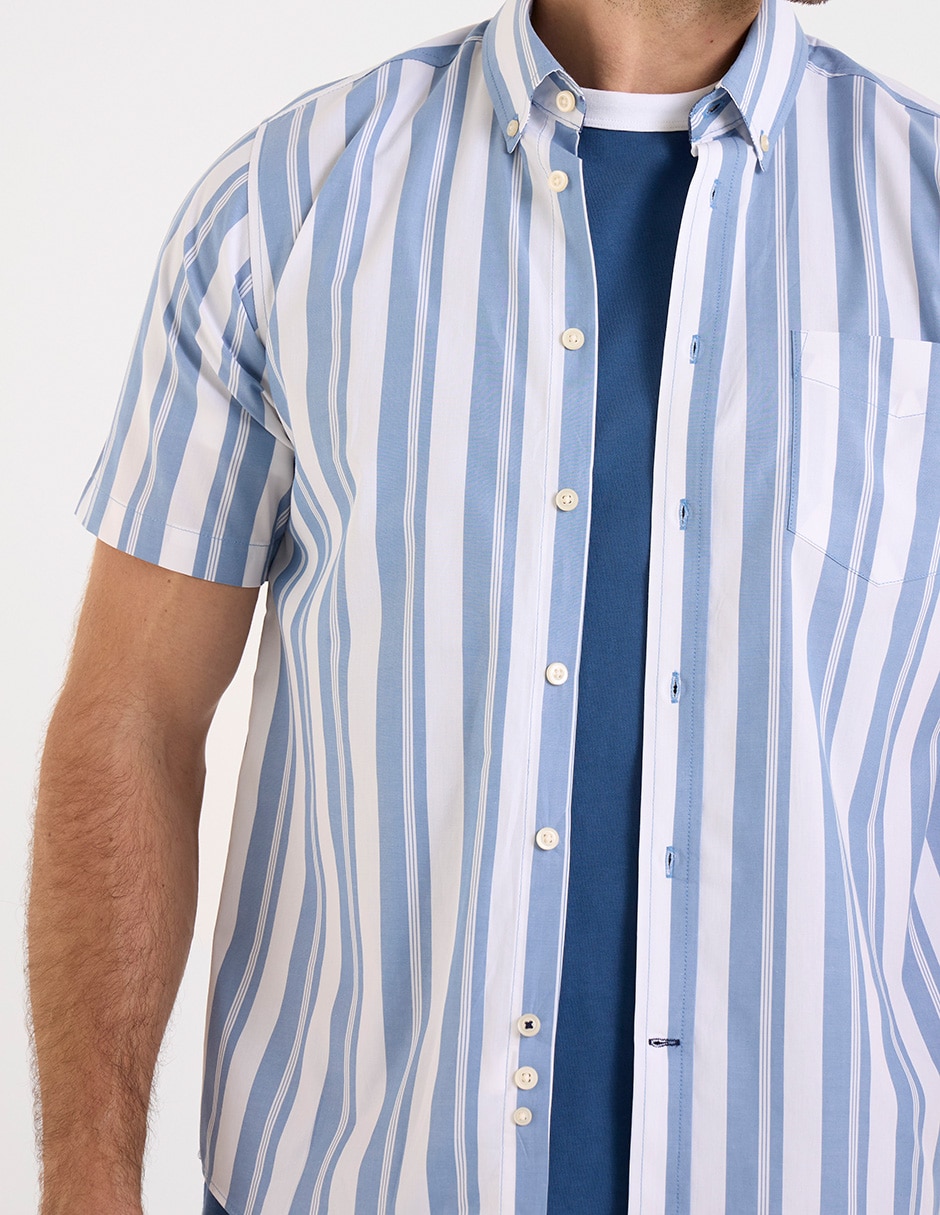 Sobrecamisa casual manga corta para hombre 4
