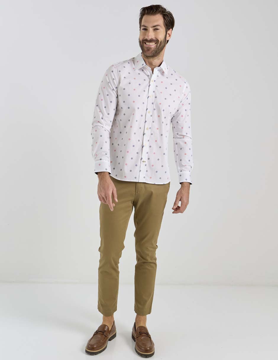 Camisa casual de algodón manga larga para hombre 3