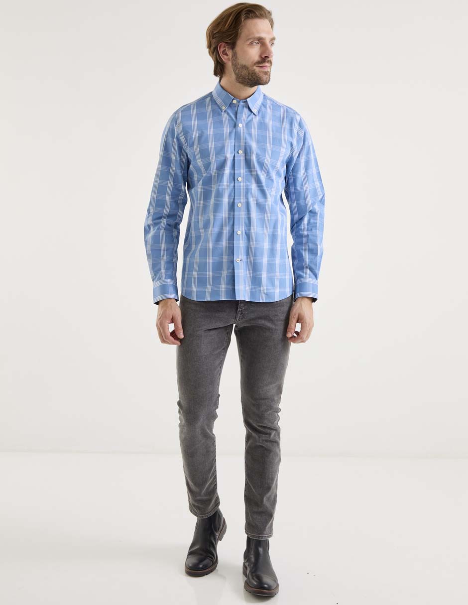 Camisa casual manga larga para hombre 3