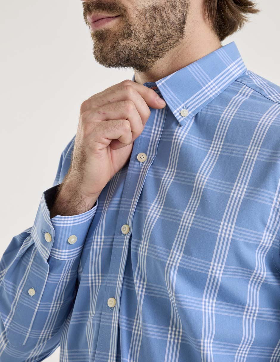Camisa casual manga larga para hombre 4