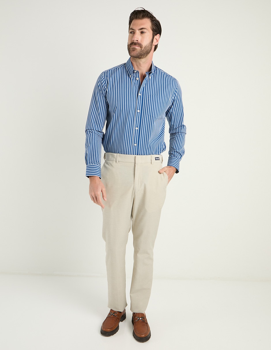 Camisa casual de algodón manga larga para hombre 2