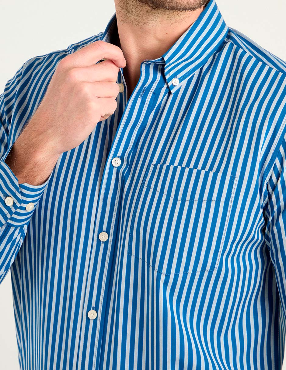 Camisa casual de algodón manga larga para hombre 4
