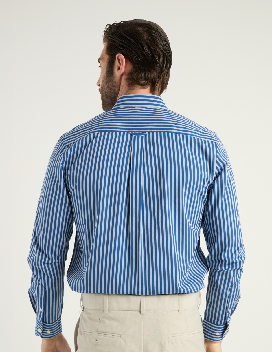Camisa casual de algodón manga larga para hombre 6