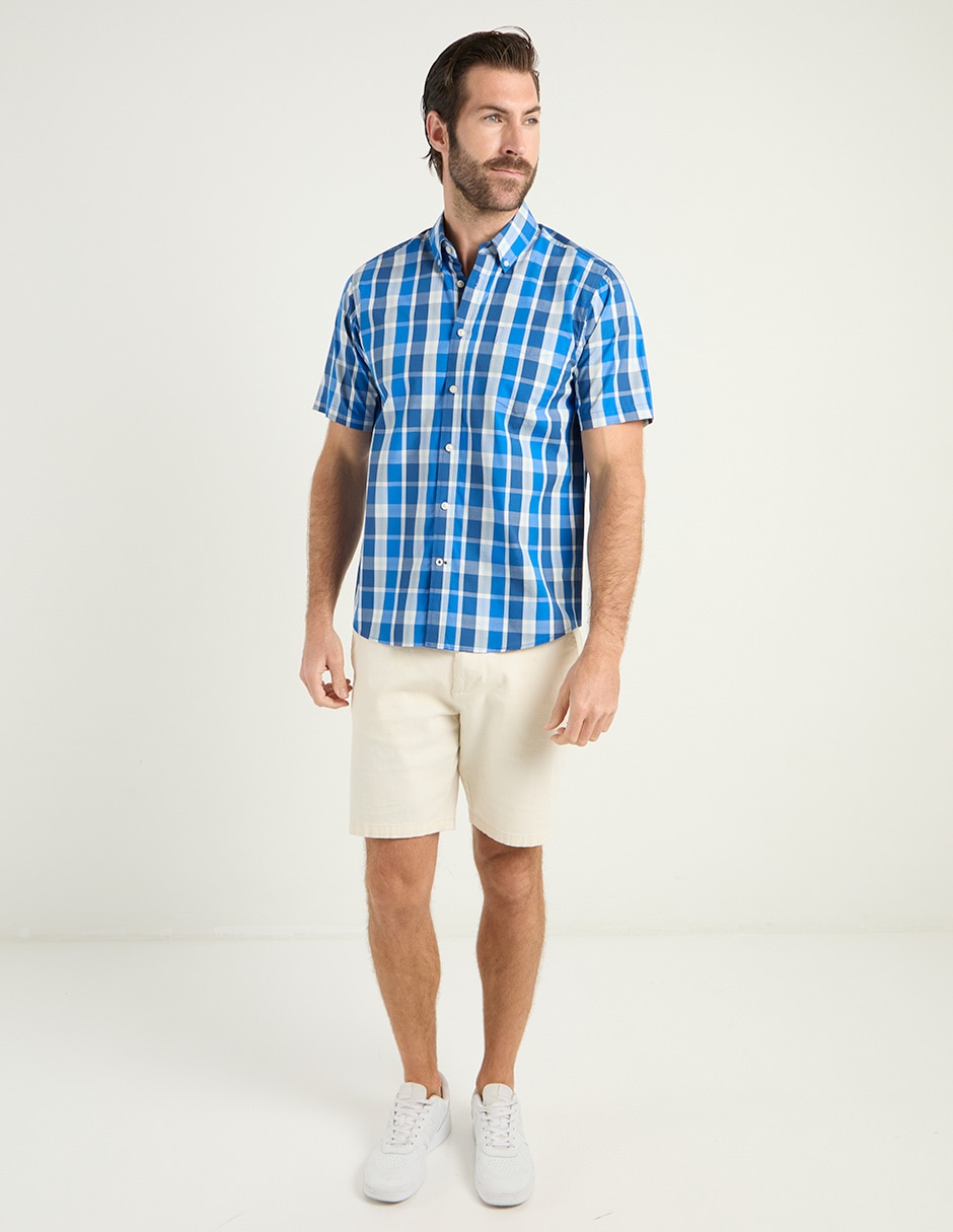 Camisa casual de algodón manga corta para hombre 3