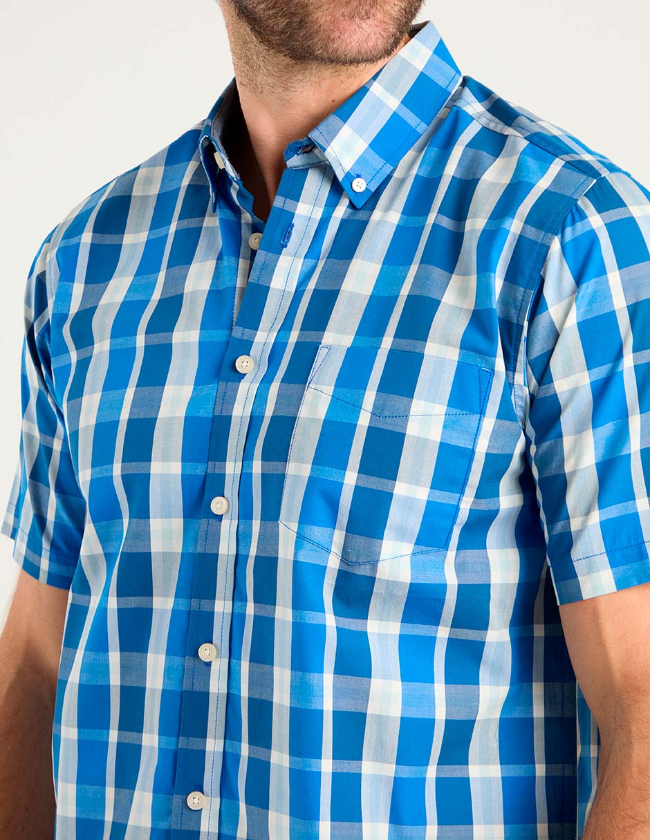 Camisa casual de algodón manga corta para hombre 5