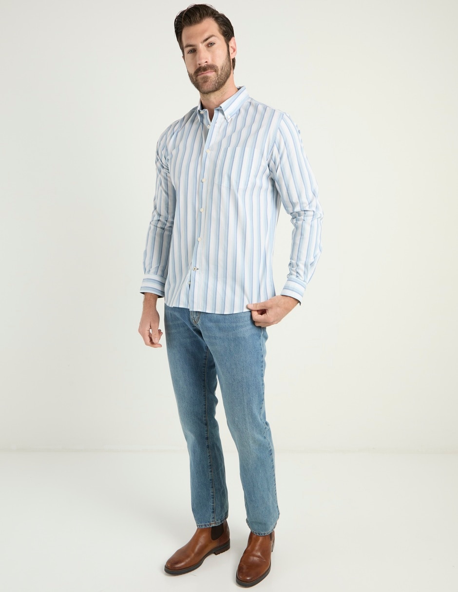 Camisa casual de algodón manga larga para hombre 2