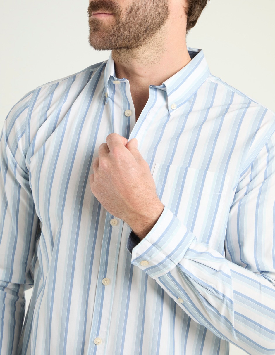 Camisa casual de algodón manga larga para hombre 5