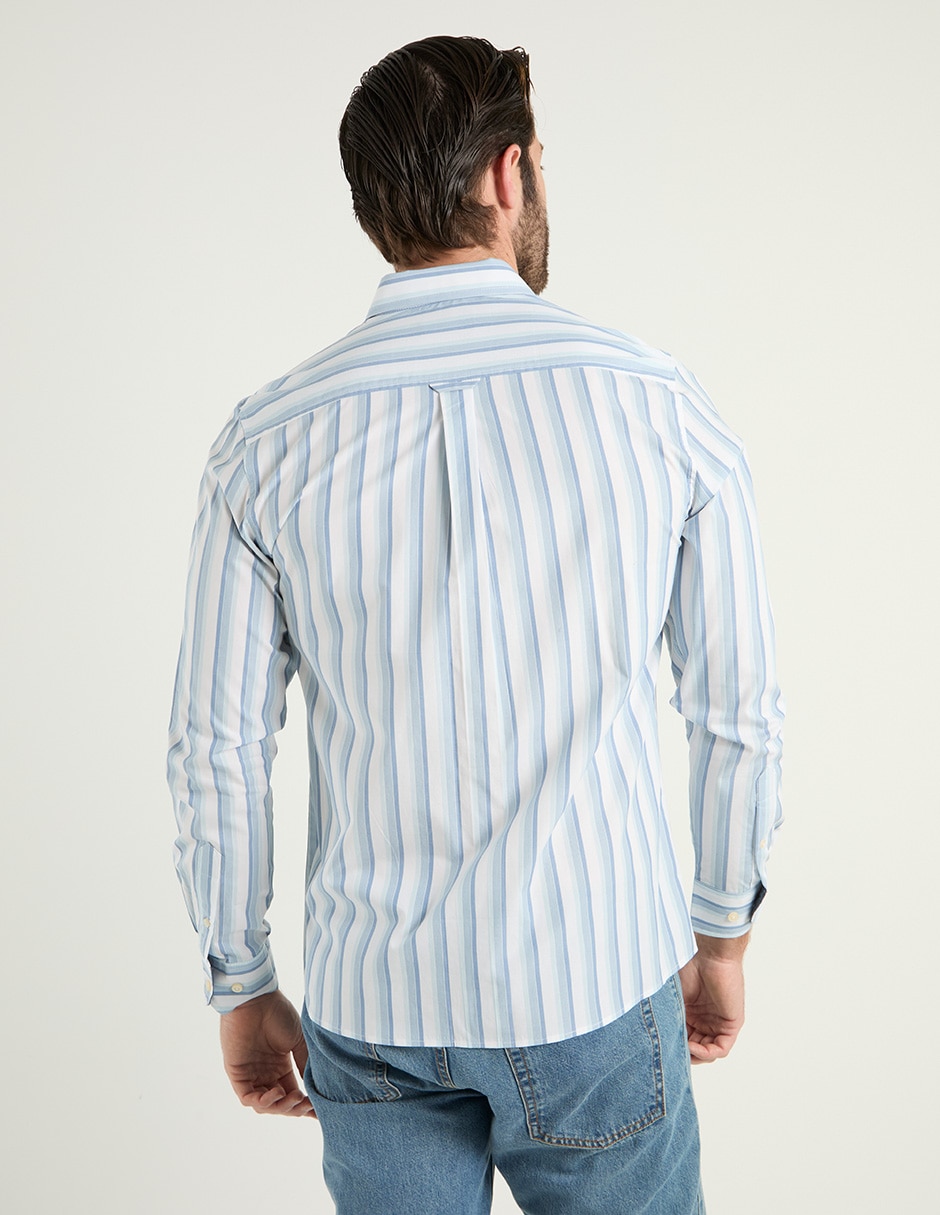 Camisa casual de algodón manga larga para hombre 6