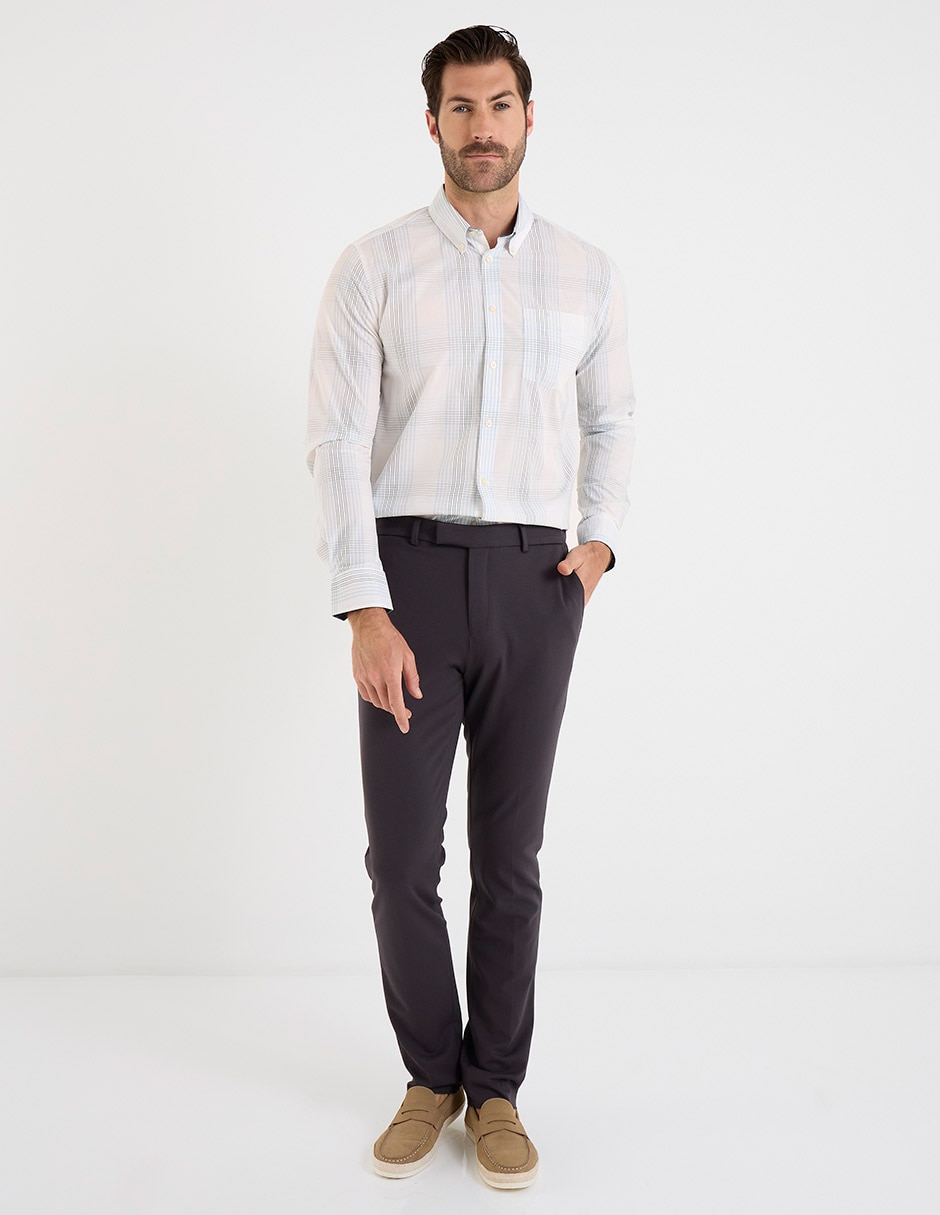 Camisa casual manga larga para hombre 3