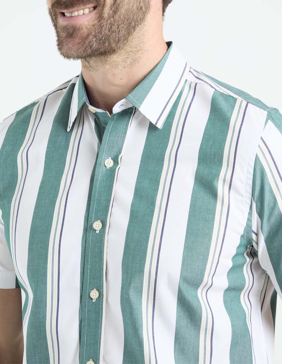 Camisa casual manga corta para hombre 4