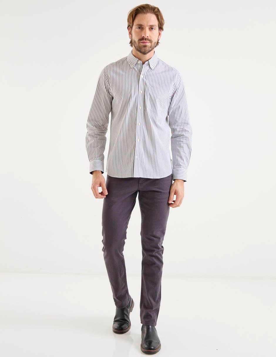 Camisa casual manga larga para hombre 3