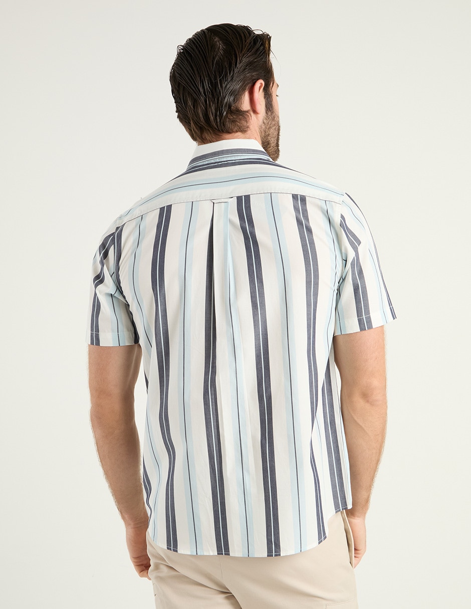 Camisa Casual de algodón manga corta para hombre 6