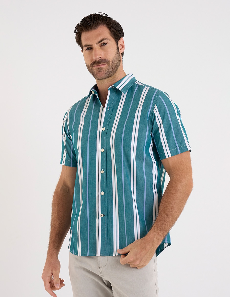 Camisa casual manga corta para hombre