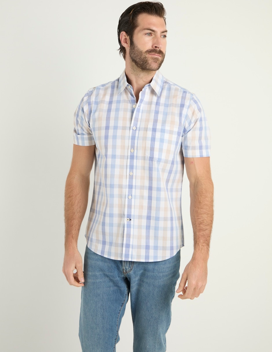 Camisa casual manga corta para hombre