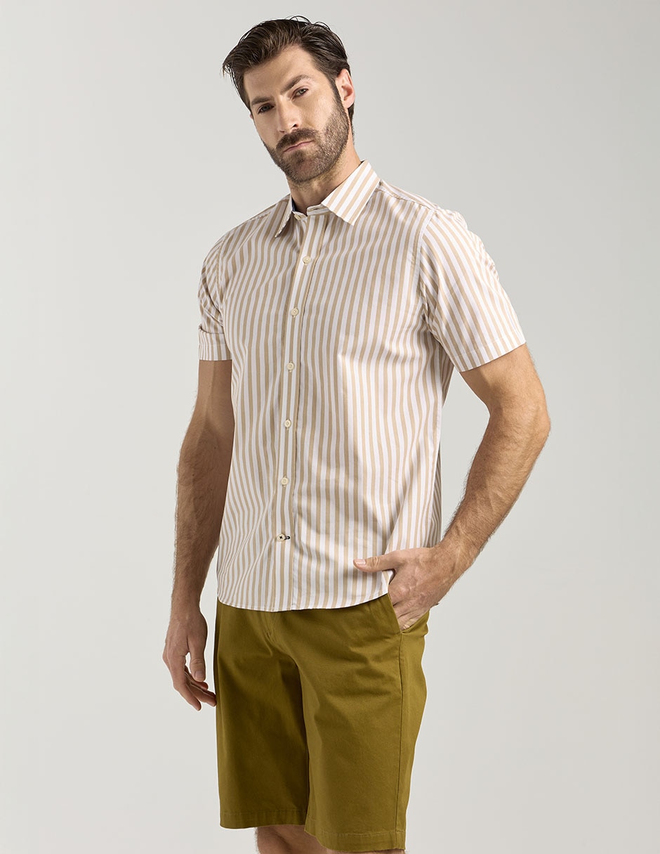 Camisa casual de algodón manga corta para hombre Camisa casual de algodón manga corta para hombre