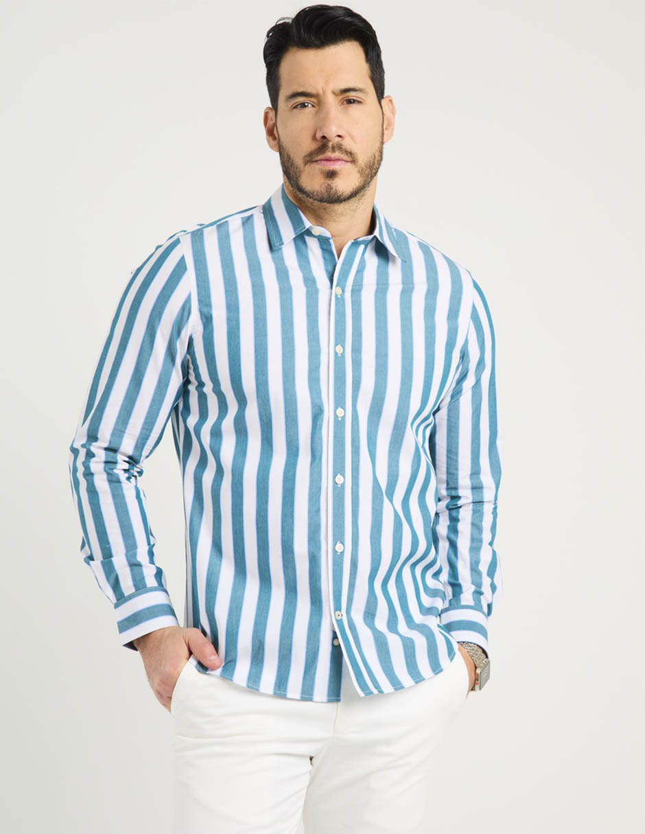 Camisa casual de algodón manga larga para hombre Camisa casual de algodón manga larga para hombre