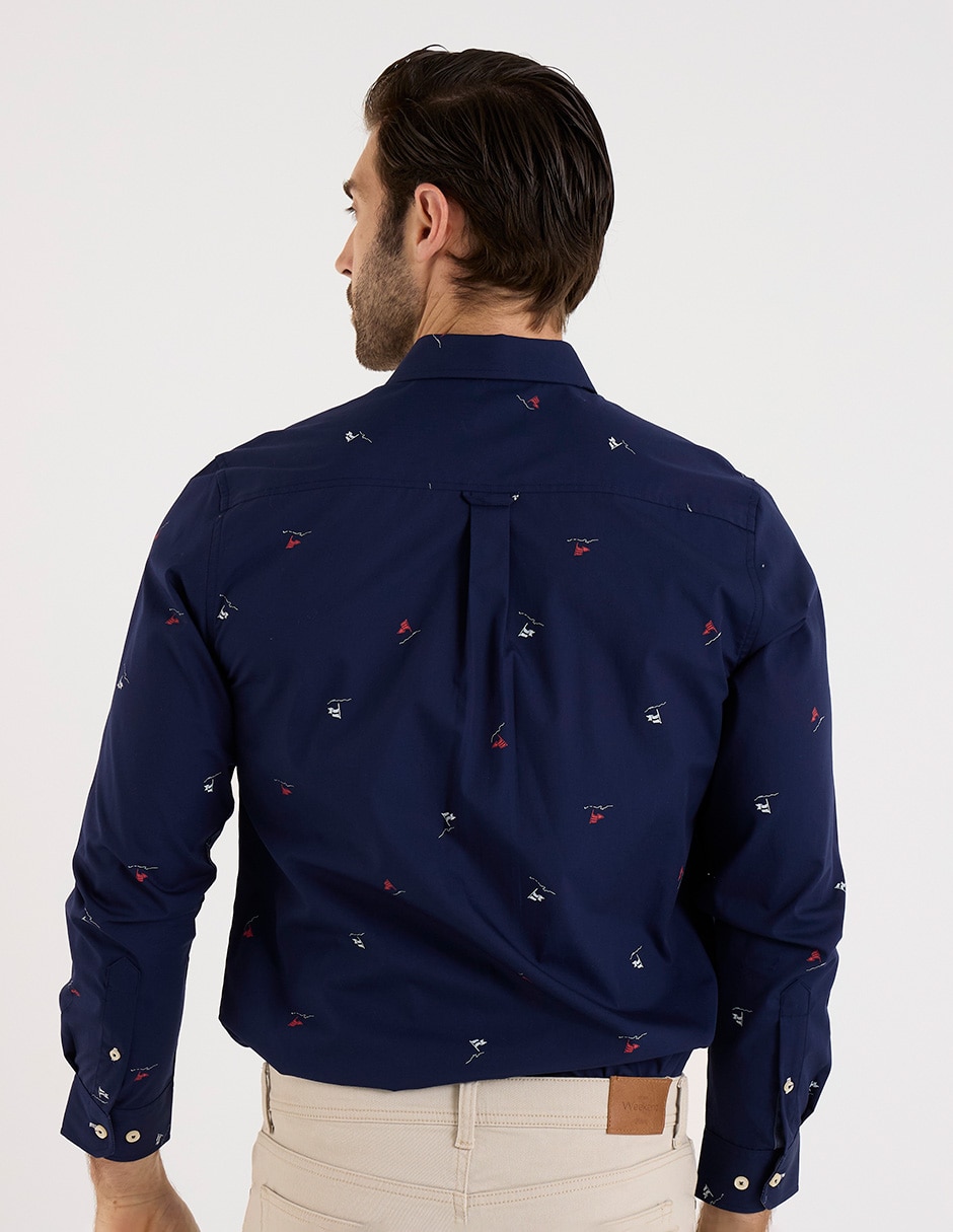 Camisa casual manga larga para hombre 2