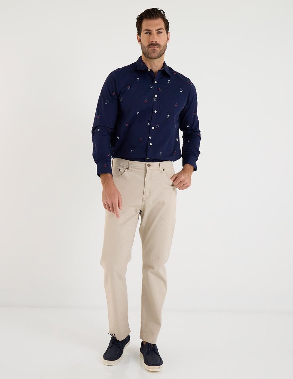 Camisa casual manga larga para hombre 3