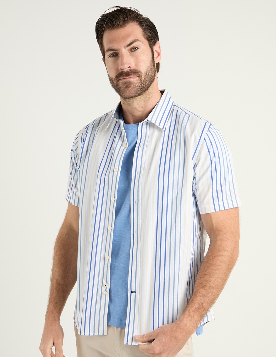 Camisa casual de algodón manga corta para hombre Camisa casual de algodón manga corta para hombre