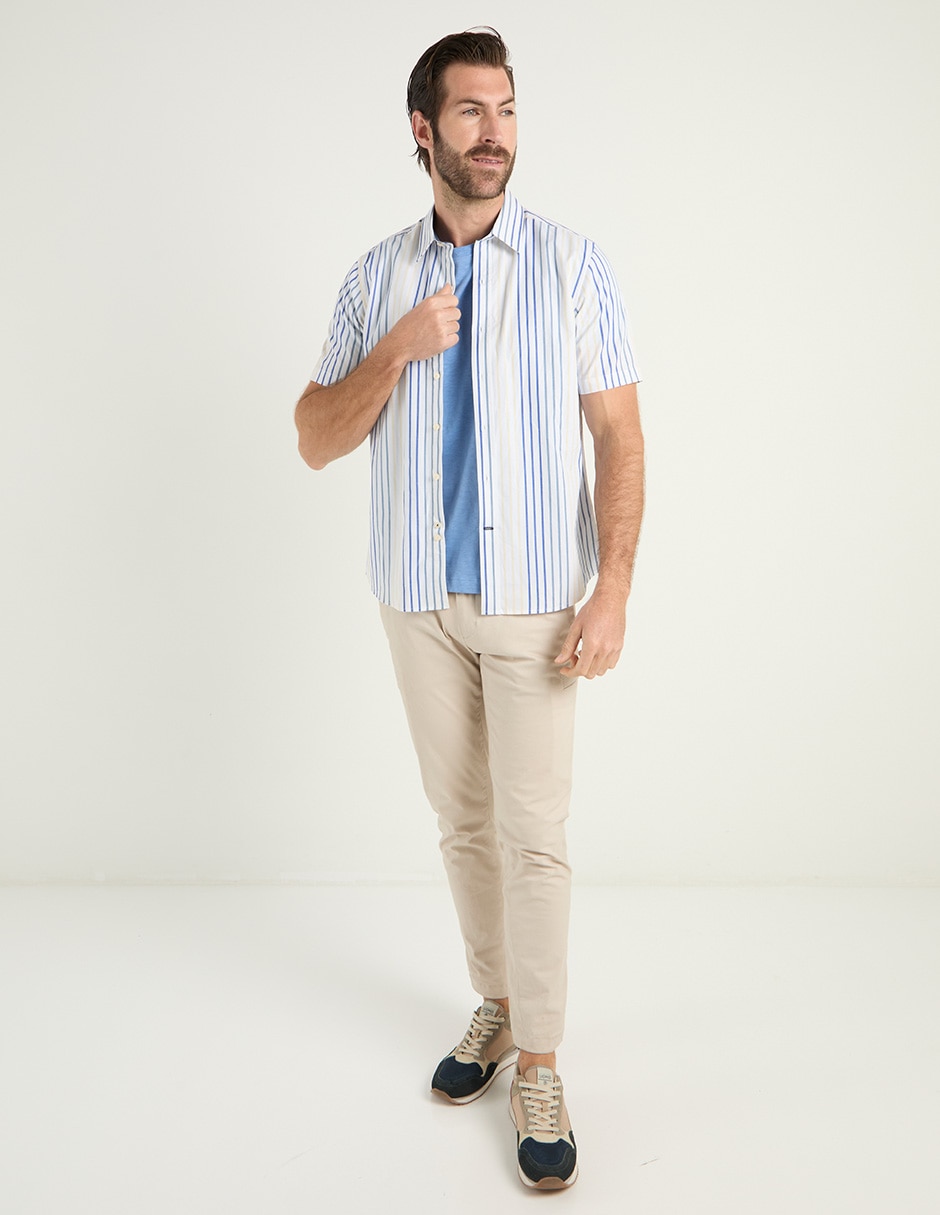 Camisa casual de algodón manga corta para hombre 3