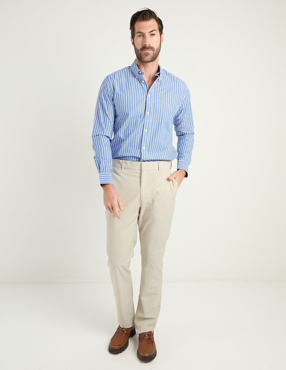 Camisa casual de algodón manga larga para hombre 2