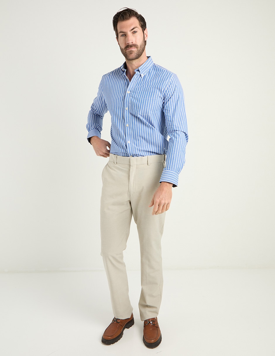 Camisa casual de algodón manga larga para hombre 3