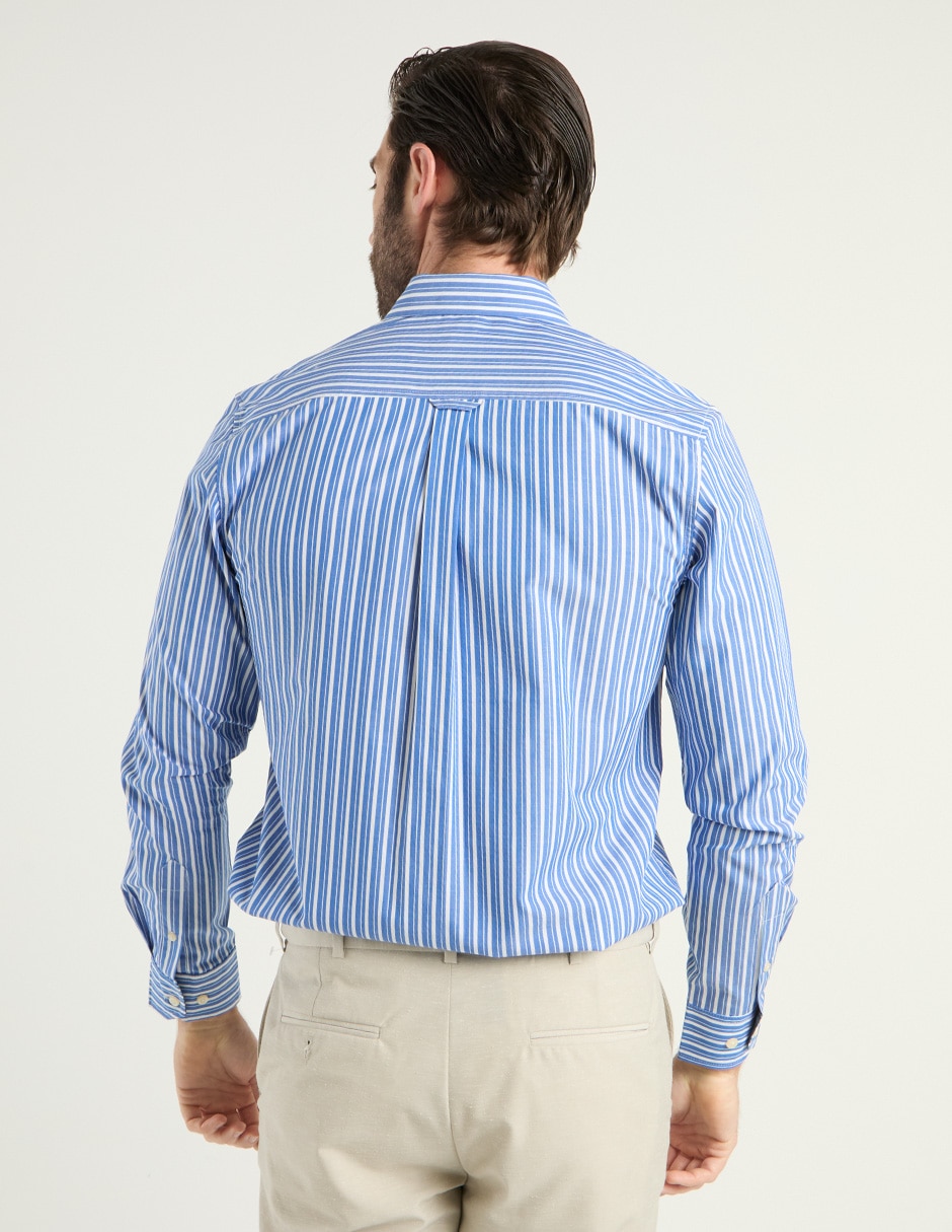 Camisa casual de algodón manga larga para hombre 6