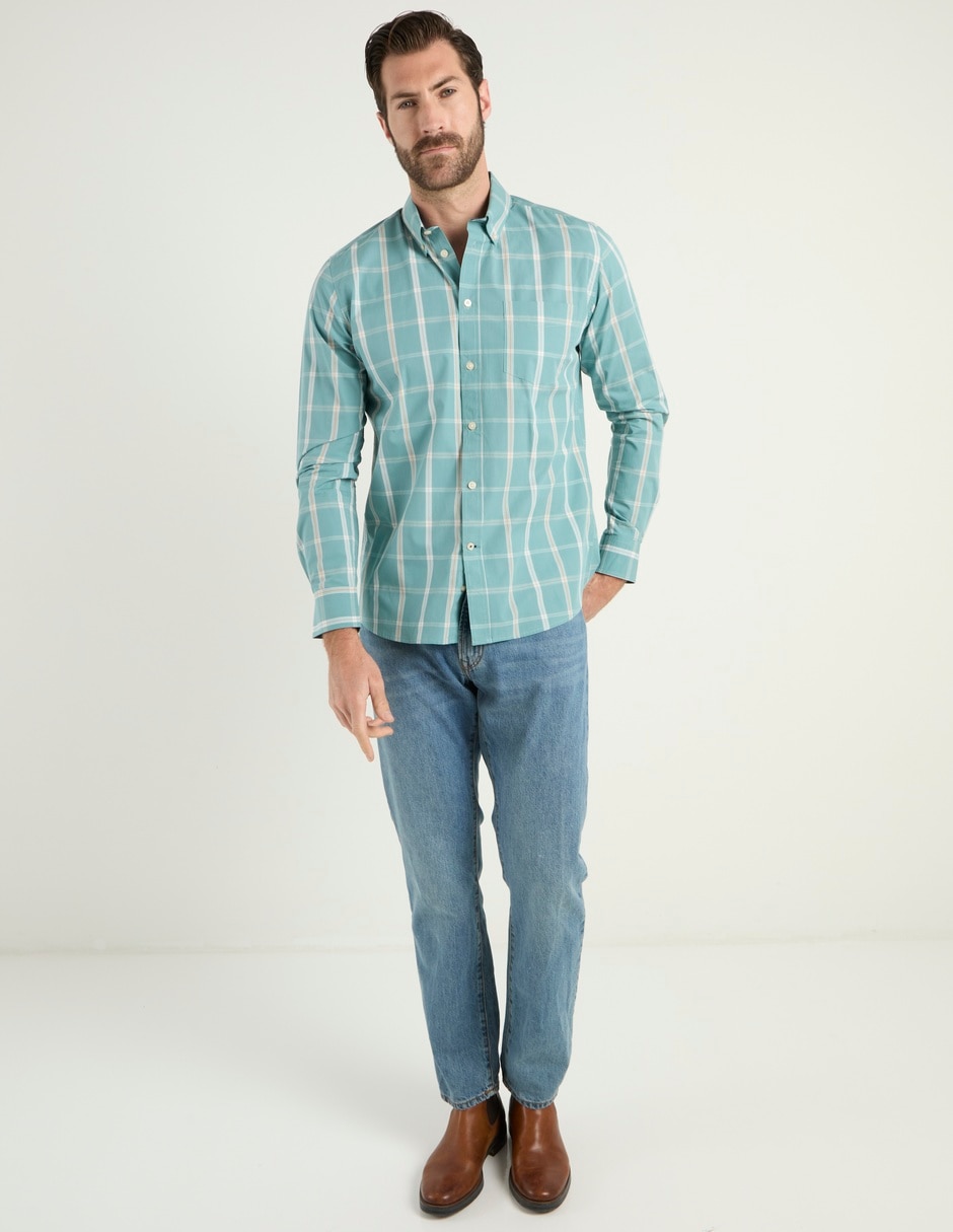 Camisa casual de algodón manga larga para hombre 2