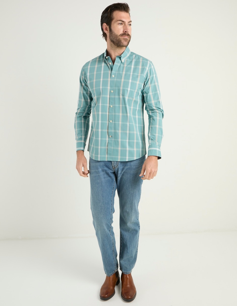 Camisa casual de algodón manga larga para hombre 3