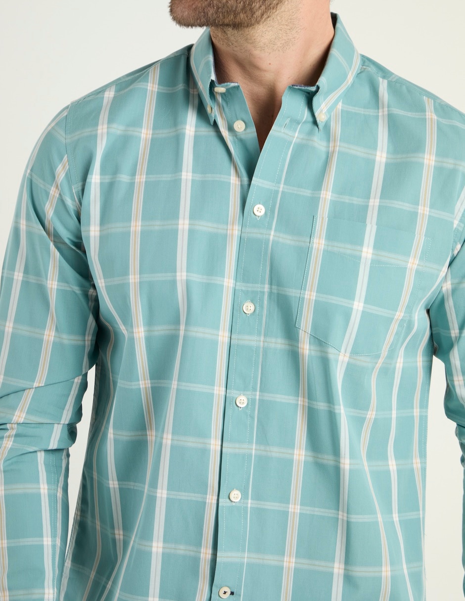 Camisa casual de algodón manga larga para hombre 4