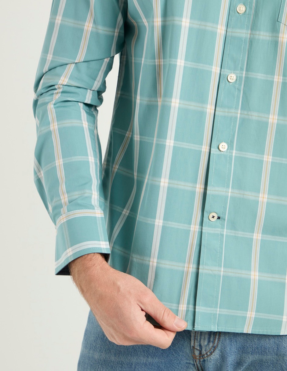 Camisa casual de algodón manga larga para hombre 5