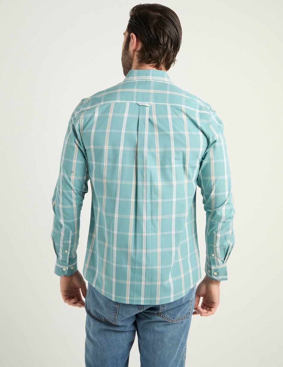 Camisa casual de algodón manga larga para hombre 6