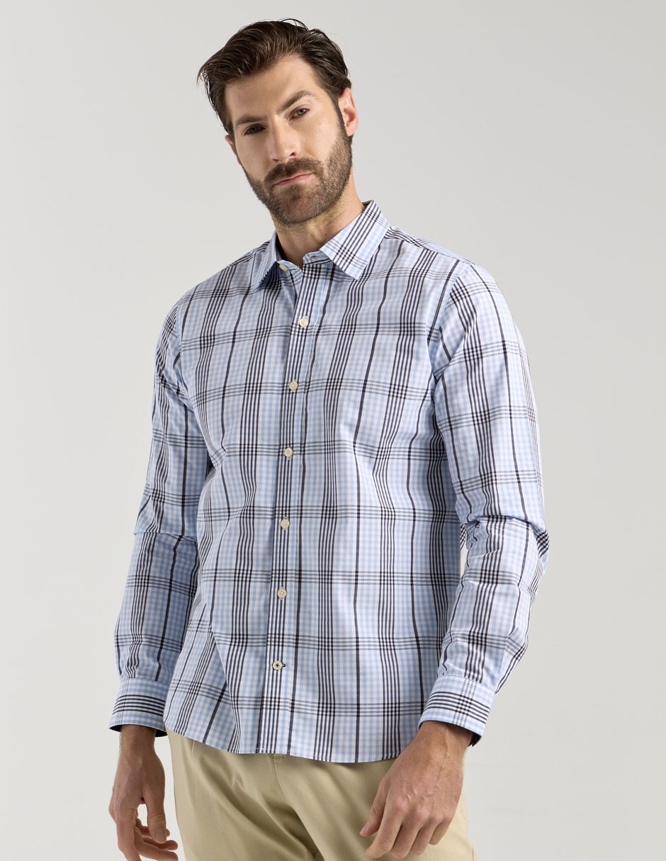 Camisa casual manga larga para hombre 2