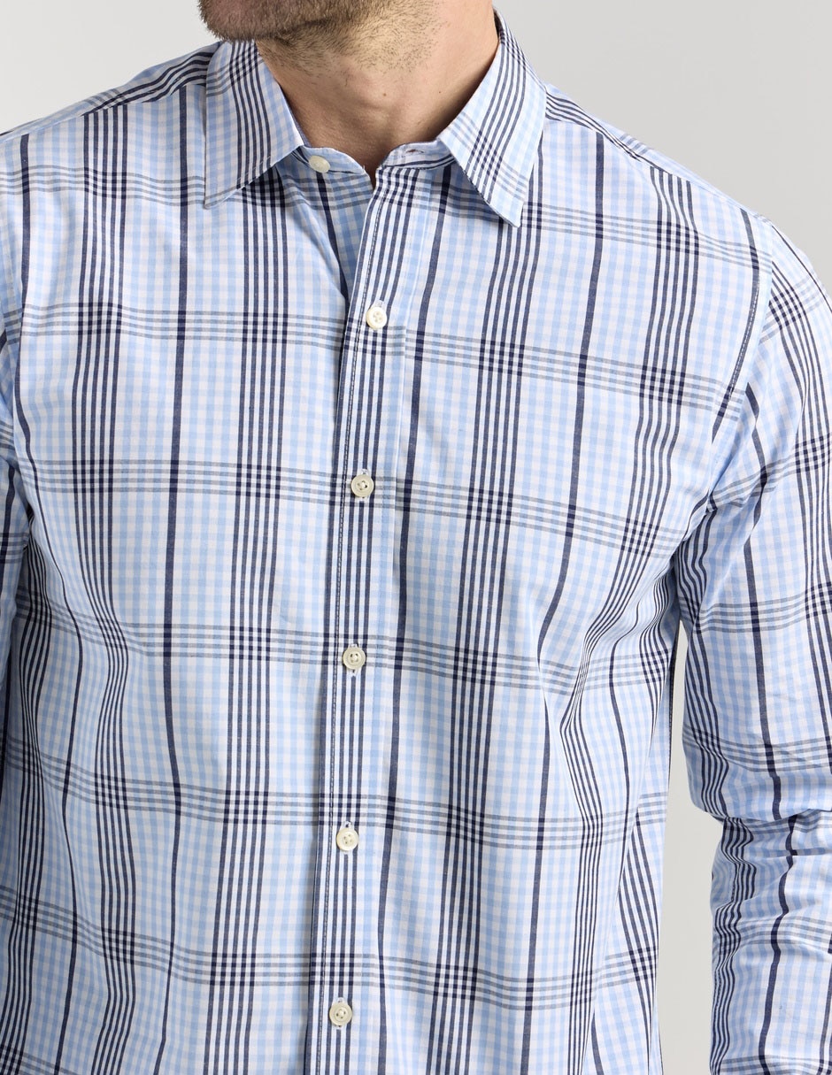 Camisa casual manga larga para hombre 4