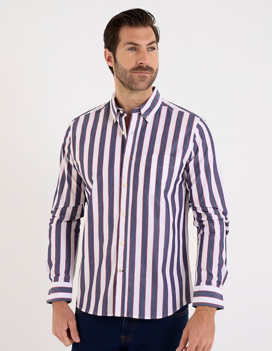 Camisa casual manga larga para hombre