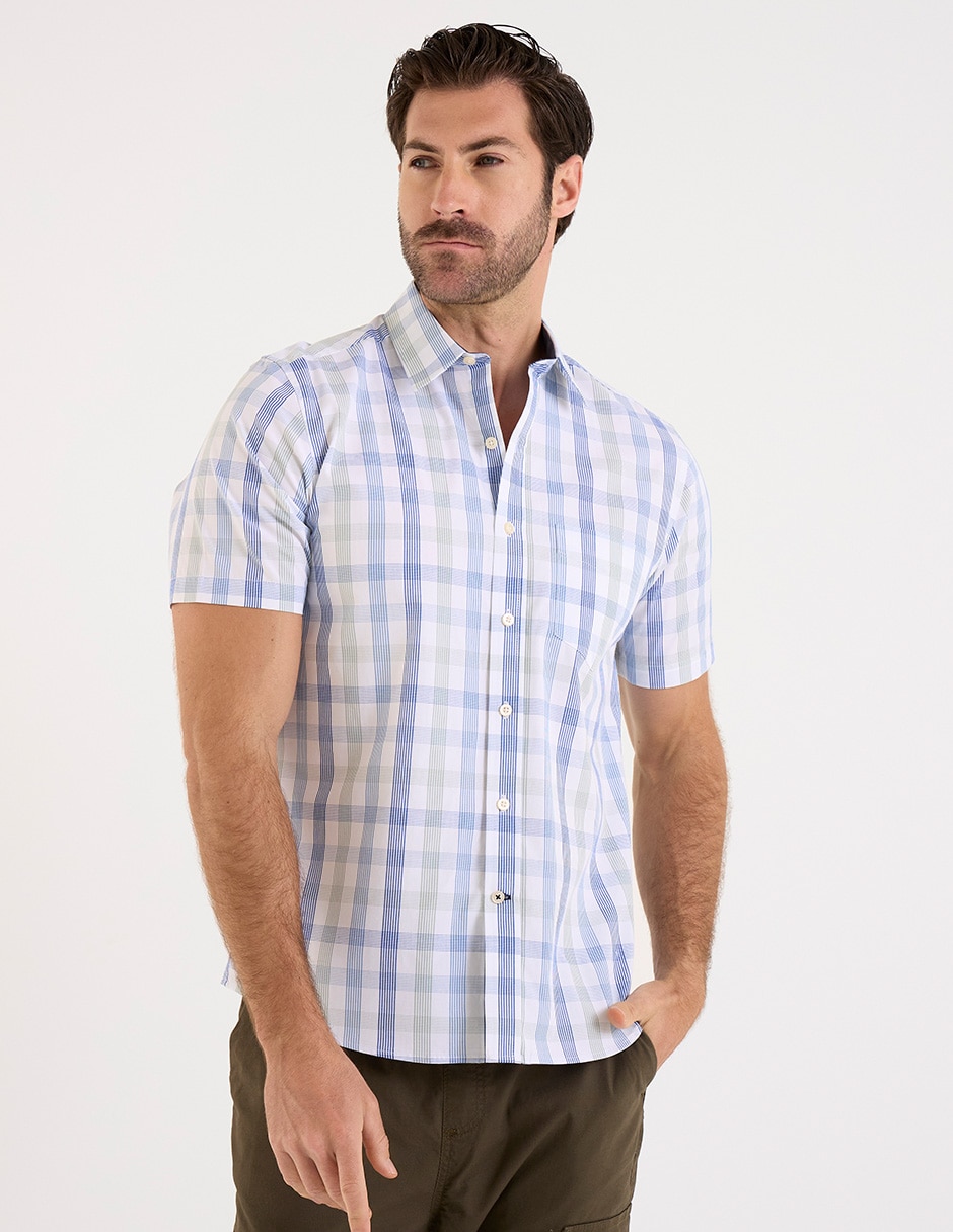 Camisa casual manga corta para hombre