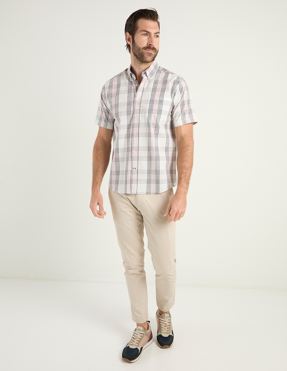 Camisa casual de algodón manga corta para hombre 2