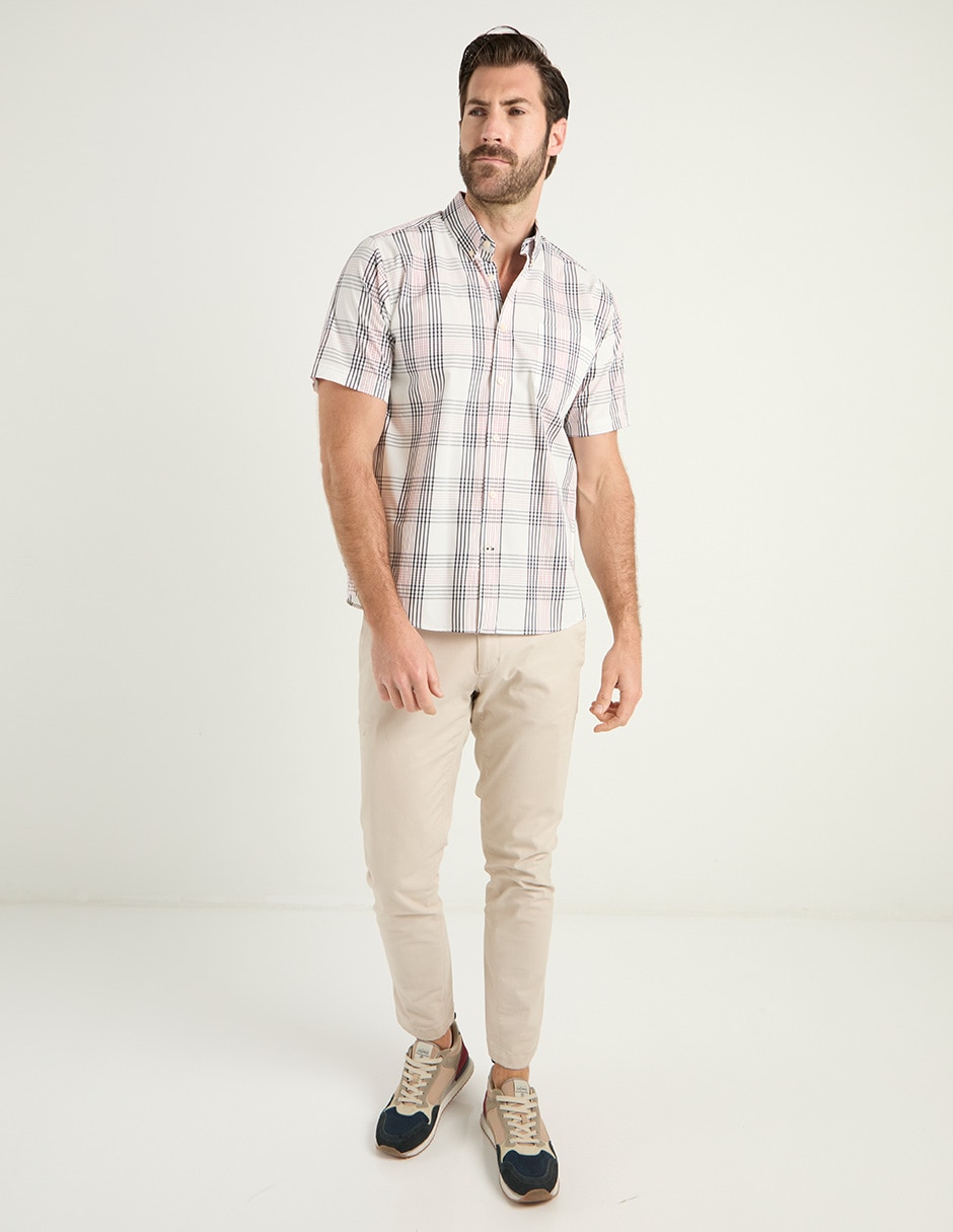 Camisa casual de algodón manga corta para hombre 3
