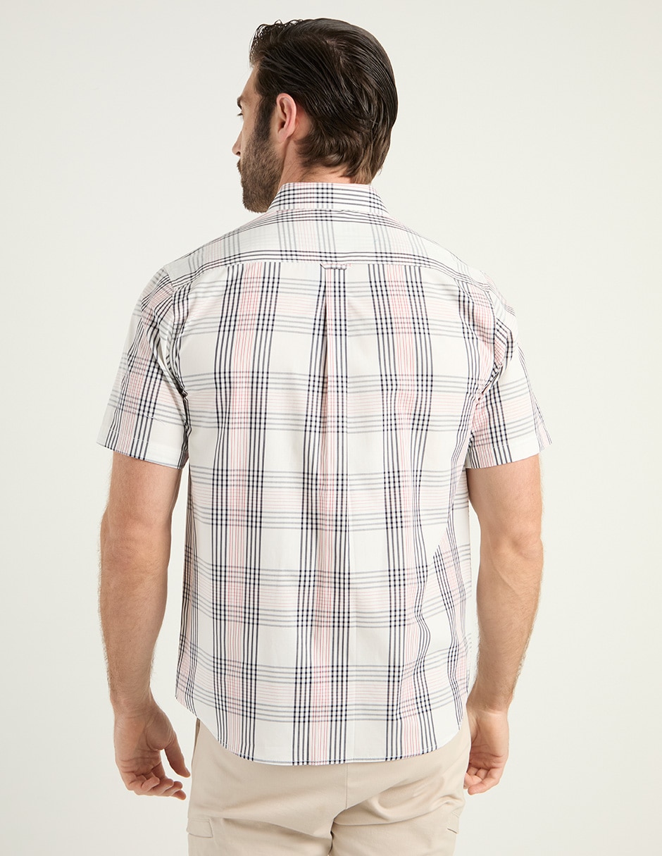 Camisa casual de algodón manga corta para hombre 6