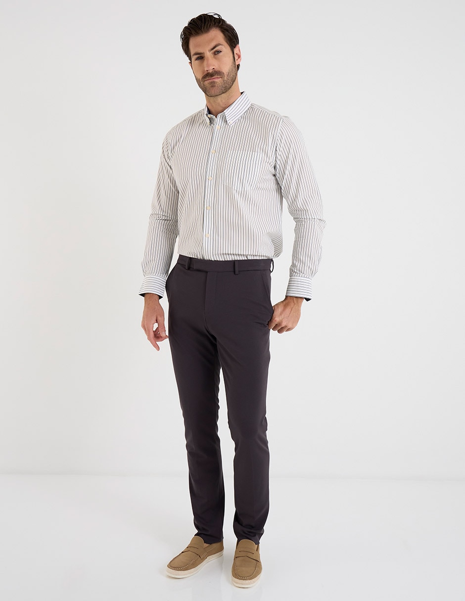 Camisa casual manga larga para hombre 3