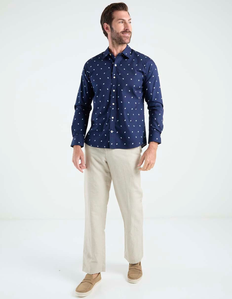 Camisa casual manga larga para hombre 3