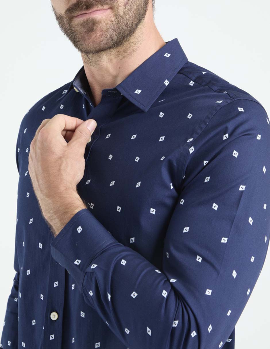 Camisa casual manga larga para hombre 4