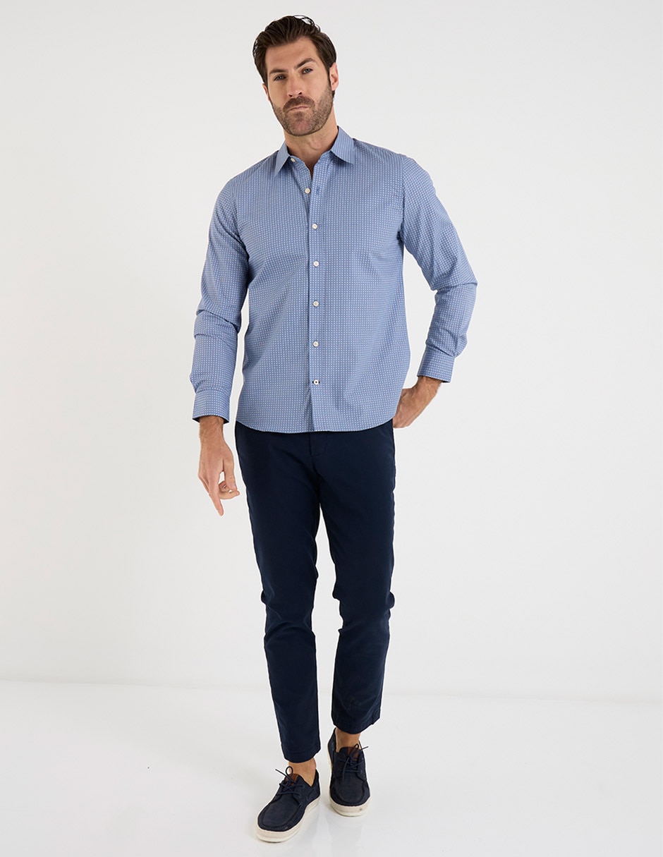 Camisa casual manga larga para hombre 3